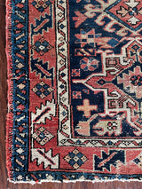 a mini antique heriz karajah rug 