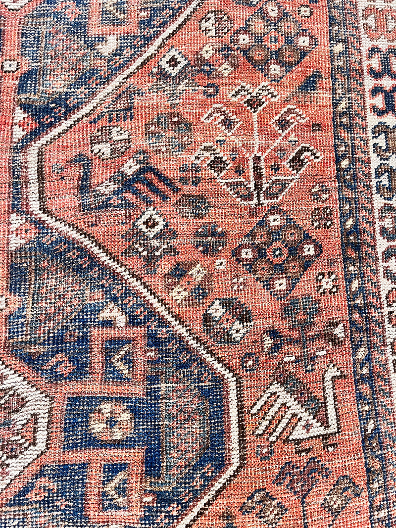 a mini antique qashqai rug circa 1920