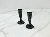 Handmade Pewter Candle Holders - set of 2