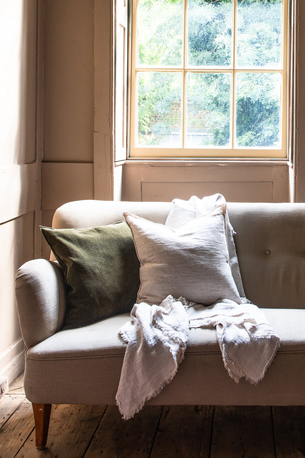 Washed Linen Pillow in Fawn