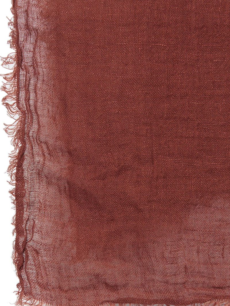Washed Linen Gauze Throw in Clay