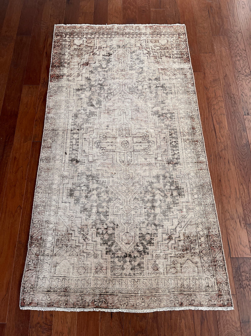 A vintage Hamadan rug circa 1930.